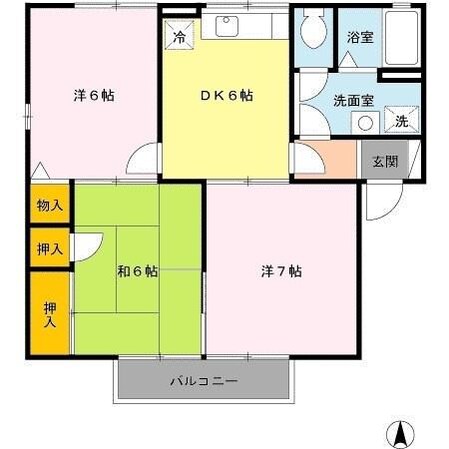 ソレイス神前の物件間取画像